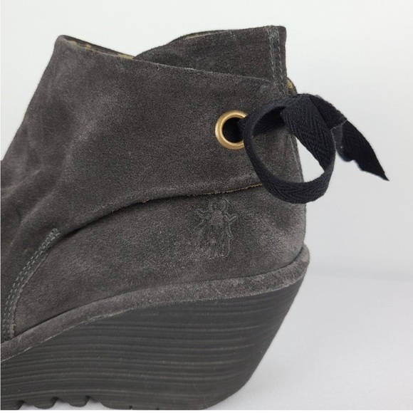 Fly London suede wedge ankle boots - Picture 6 of 8